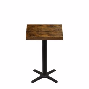 30" x 30" Urban Vintage Autumn Quick Ship Table + Black Counter Height 22" x 22" Cross Base