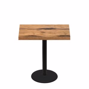 30" x 42" Urban Natural Heartwood Quick Ship Table + Black Counter Height 22" Disc Base