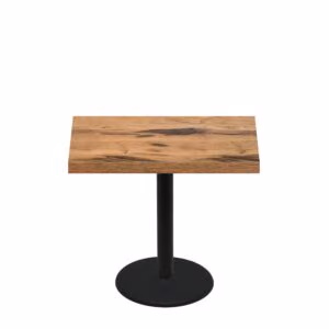 30" x 42" Urban Natural Heartwood Quick Ship Table + Black Standard Height 22" Disc Base