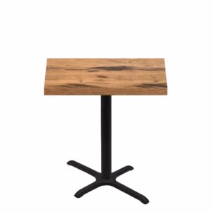 30" x 42" Urban Natural Heartwood Quick Ship Table + Black Counter Height 22" x 30" Cross Base