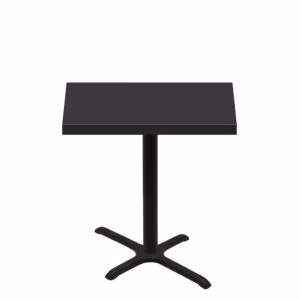 30" x 42" Urban Onyx Quick Ship Table + Black Counter Height 22" x 30" Cross Base