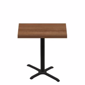 30" x 42" Urban Toasted Birch Quick Ship Table + Black Counter Height 22" x 30" Cross Base