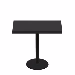 30" x 48" Urban Onyx Quick Ship Table + Black Counter Height 22" Disc Base