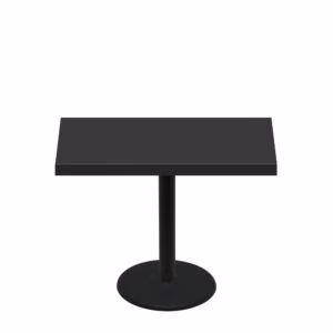 30" x 48" Urban Onyx Quick Ship Table + Black Standard Height 22" Disc Base