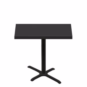 30" x 48" Urban Onyx Quick Ship Table + Black Counter Height 22" x 30" Cross Base