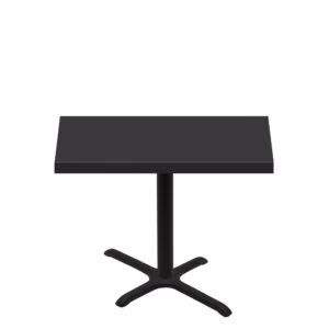 30" x 48" Urban Onyx Quick Ship Table + Black Standard Height 22" x 30" Cross Base