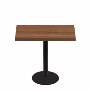 30" x 48" Urban Toasted Birch Quick Ship Table + Black Counter Height 22" Disc Base