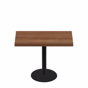 30" x 48" Urban Toasted Birch Quick Ship Table + Black Standard Height 22" Disc Base
