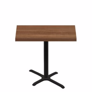 30" x 48" Urban Toasted Birch Quick Ship Table + Black Counter Height 22" x 30" Cross Base