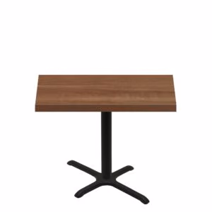 30" x 48" Urban Toasted Birch Quick Ship Table + Black Standard Height 22" x 30" Cross Base
