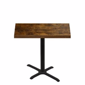 30" x 48" Urban Vintage Autumn Quick Ship Table + Black Counter Height 22" x 30" Cross Base