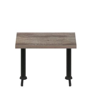 30" x 48" Urban Weathered Barnwood Quick Ship Table + (2) Black ADA 22" T Bases