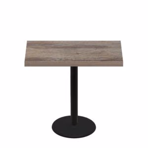 30" x 48" Urban Weathered Barnwood Quick Ship Table + Black Counter Height 22" Disc Base
