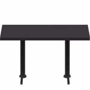 30″ x 72″ Urban Onyx Quick Ship Table + (2) Black Counter Height 22″ T Bases
