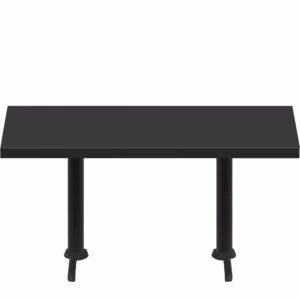 30″ x 72″ Urban Onyx Quick Ship Table + (2) Black Standard Height 22″ T Bases