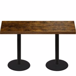 30″ x 72″ Urban Vintage Autumn Quick Ship Table + (2) Black Counter Height 22″ Disc Bases