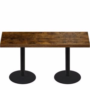 30″ x 72″ Urban Vintage Autumn Quick Ship Table + (2) Black Standard Height 22″ Disc Bases