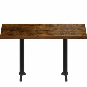 30″ x 72″ Urban Vintage Autumn Quick Ship Table + (2) Black Counter Height 22″ T Bases