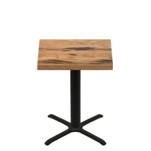 36" x 36" Urban Natural Heartwood Quick Ship Table + Black Counter Height 30" x 30" Cross Base