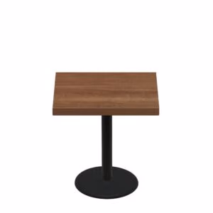 36" x 36" Urban Toasted Birch Quick Ship Table + Black Standard Height 22" Disc Base