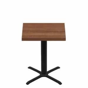 36" x 36" Urban Toasted Birch Quick Ship Table + Black Counter Height 30" x 30" Cross Base