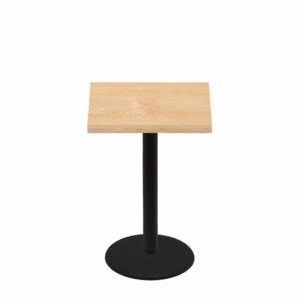 30" x 30" Woodland Clear Coat Finish Quick Ship Table + Black Counter Height 22" Disc Base