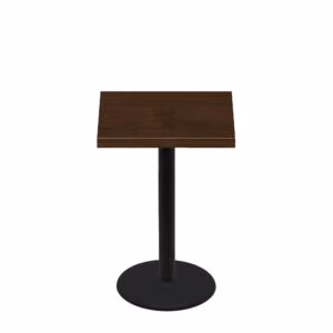 30" x 30" Woodland Dark Walnut Stain Quick Ship Table + Black Counter Height 22" Disc Base