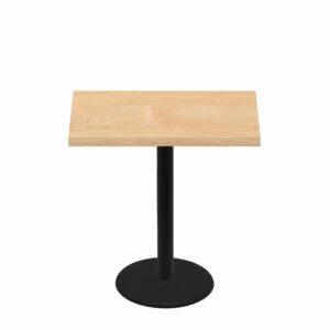 30" x 42" Woodland Clear Coat Finish Quick Ship Table + Black Counter Height 22" Disc Base