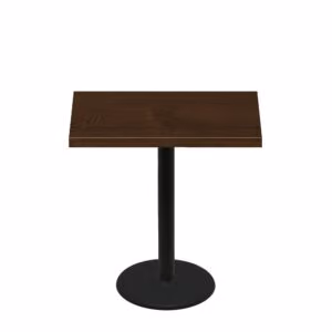 30" x 42" Woodland Dark Walnut Stain Quick Ship Table + Black Counter Height 22" Disc Base