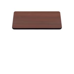 Two-Sided Quick Ship Table Tops - Mahogany/Black Laminate - Black T-Mold - 48" x 48"
