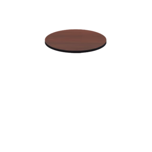 Two-Sided Quick Ship Table Tops - Mahogany/Black Laminate - Black T-Mold - 30" Round