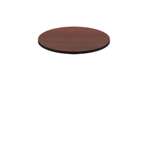 Two-Sided Quick Ship Table Tops - Mahogany/Black Laminate - Black T-Mold - 36" Round