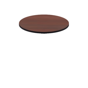 Two-Sided Quick Ship Table Tops - Mahogany/Black Laminate - Black T-Mold - 42" Round
