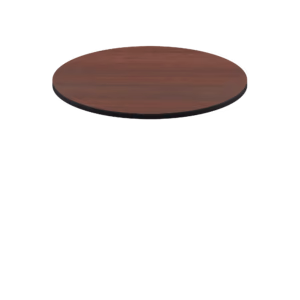 Two-Sided Quick Ship Table Tops - Mahogany/Black Laminate - Black T-Mold - 48" Round