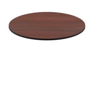 Two-Sided Quick Ship Table Tops - Mahogany/Black Laminate - Black T-Mold - 60" Round