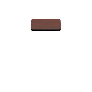 Two-Sided Quick Ship Table Tops - Mahogany/Black Laminate - Black T-Mold - 24" x 24"