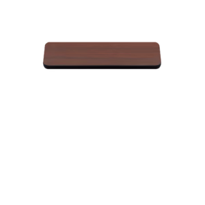 Two-Sided Quick Ship Table Tops - Mahogany/Black Laminate - Black T-Mold - 24" x 42"