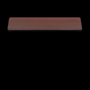 Two-Sided Quick Ship Table Tops - Mahogany/Black Laminate - Black T-Mold - 30" x 60"