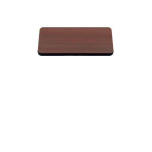 Two-Sided Quick Ship Table Tops - Mahogany/Black Laminate - Black T-Mold - 36" x 36"