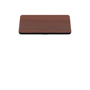 Two-Sided Quick Ship Table Tops - Mahogany/Black Laminate - Black T-Mold - 42" x 42"