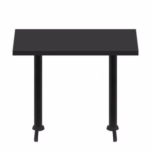 30" x 60" Urban Onyx Quick Ship Table + (2) Black Bar Height 22" T Bases