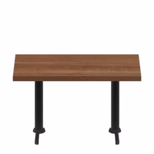 30" x 60" Urban Toasted Birch Quick Ship Table + (2) Black Standard Height 22" T Bases