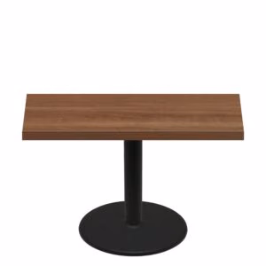30" x 60" Urban Toasted Birch Quick Ship Table + Black Standard Height 30" Disc Base