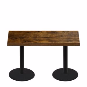 30" x 60" Urban Vintage Autumn Quick Ship Table + (2) Black Standard Height 22" Disc Bases