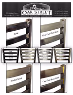 Oak Street Ladderback variations Rustic Brushed Nickel Clear Coat Plain Weld Clear Coat Brass Weld rev 0521 pdf