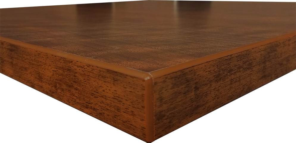 Black Walnut with matching 3MM edge corner zoomed web