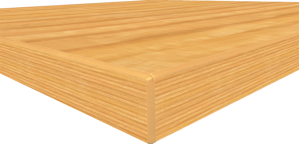 Planked Deluxe Pear with matching 3MM edge corner zoomed web