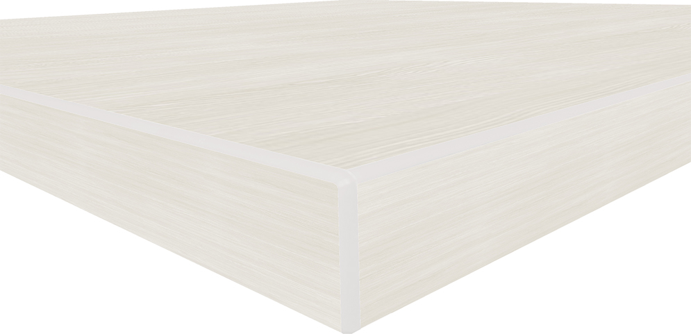 White Ash with matching 3MM edge corner zoomed web