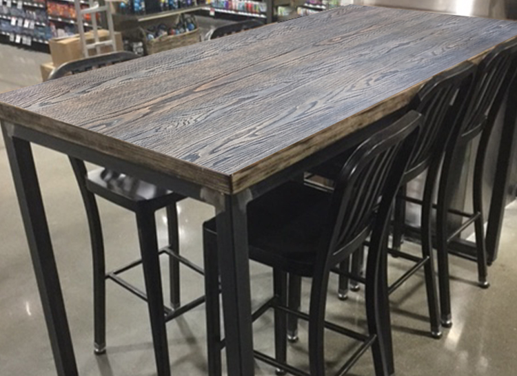 Click here to view Restaurant Table Tops by Oak Street Manufacturing Restaurant and Commercial Table Tops by Oak Street Manufacturing - Laminate restaurant table tops, Solid wood restaurant table tops, engineered wood veneer restaurant table tops, melamine restaurant table tops