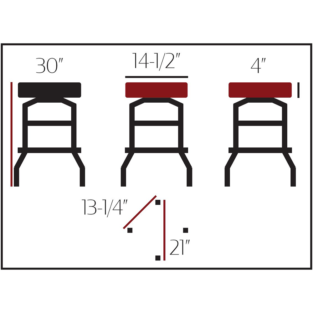 SL2129 Standard Button Top Stool - Chrome Bar Height Swivel Frame - Image 2